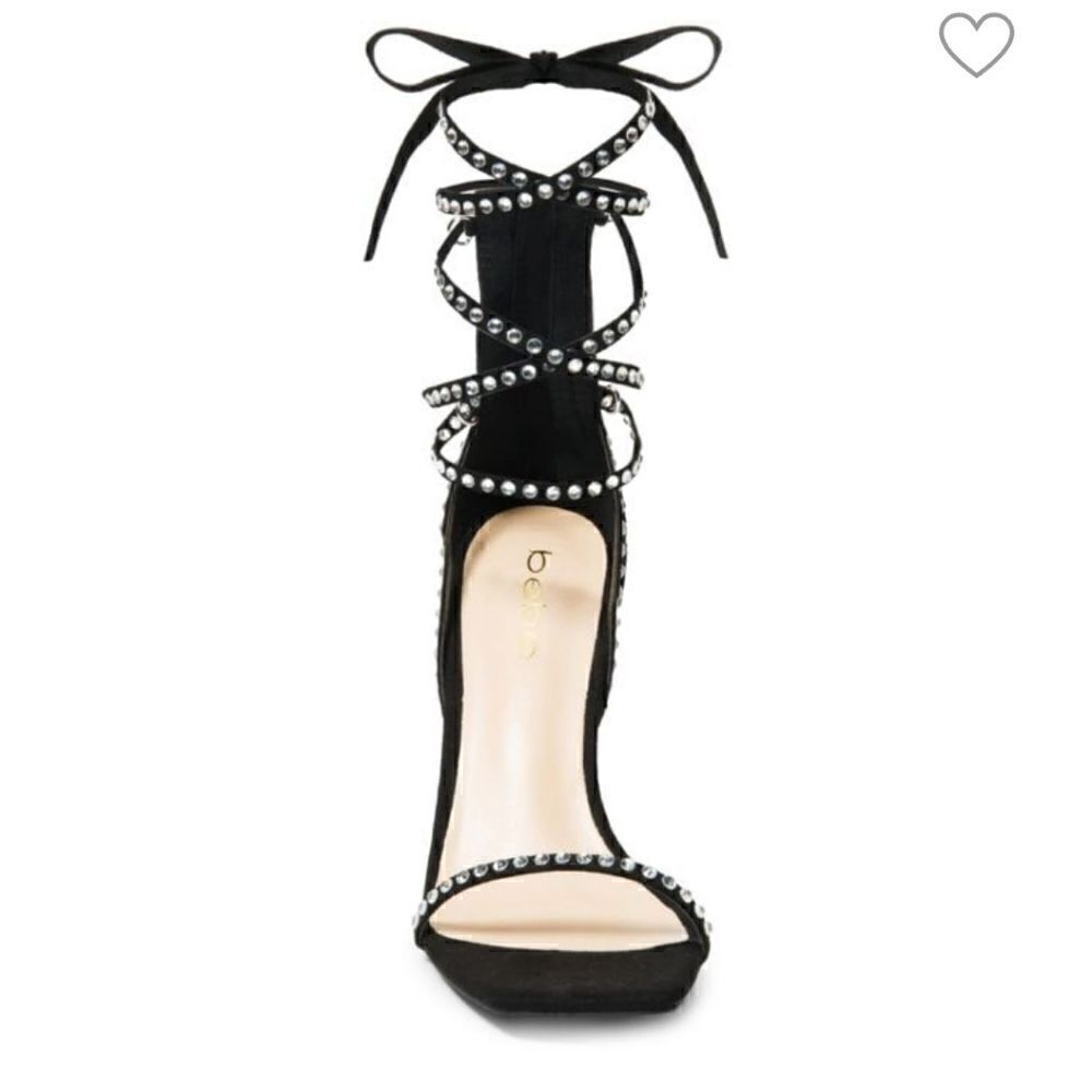 Sexy bebe Rhinestone Embellished size 9 Heels - Picture 4 of 12